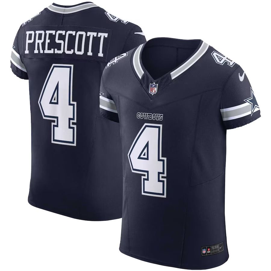 Men Dallas Cowboys #4 Dak Prescott Nike Navy Vapor F.U.S.E. Elite NFL Jersey